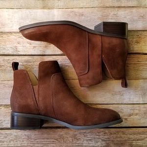 Franco Sarto Brown Suede Leather Booties